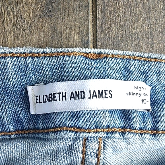 ELIZABETH AND JAMES HIGH RISE SKINNY ANKLE LIGHT WASH JEANS WOMANS 10/30 - Picture 4 of 7
